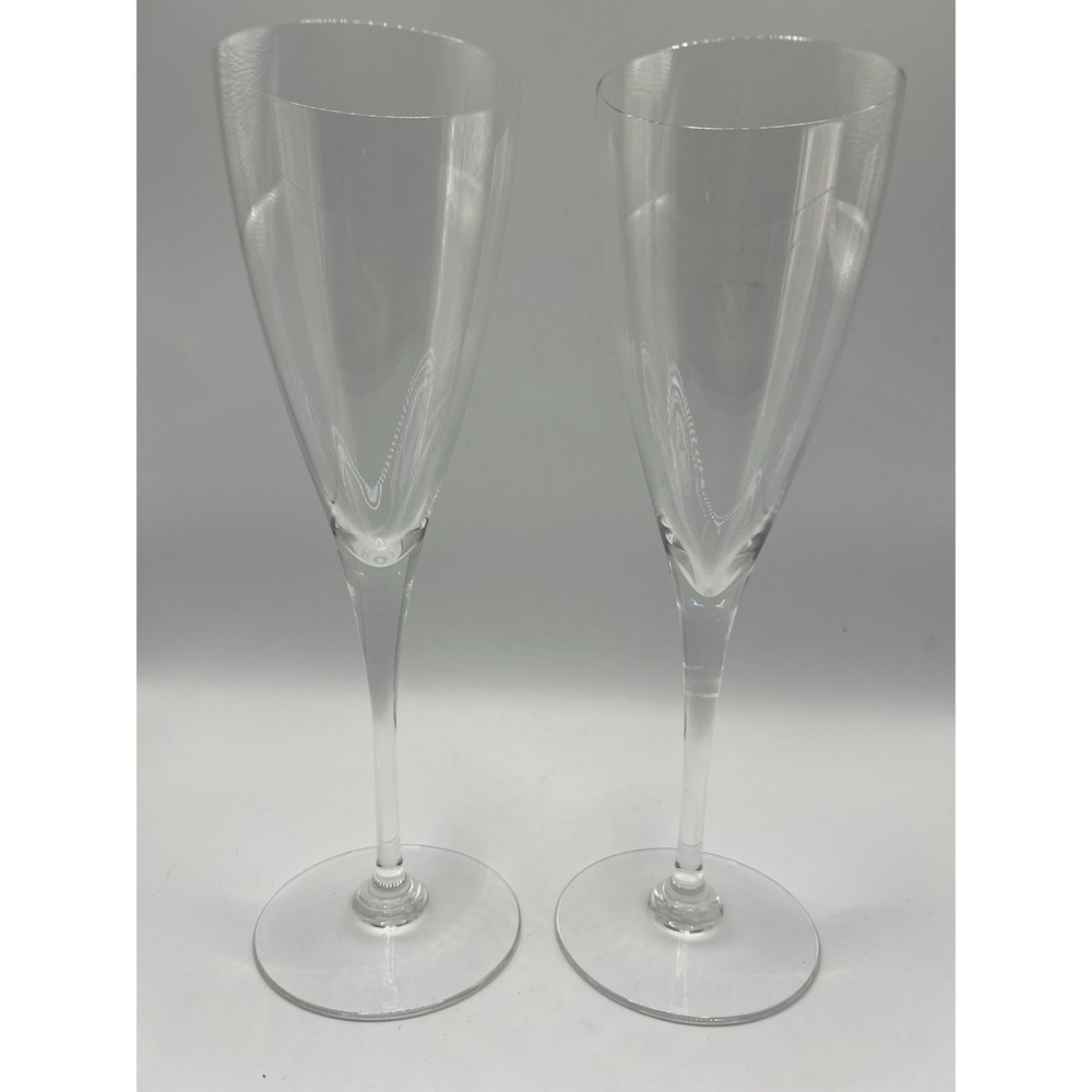2 Baccarat Crystal DOM PERIGNON  Champagne Flute glasses